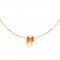 Hermes Cage d'H Necklace Orange in Lacquer Yellow Gold